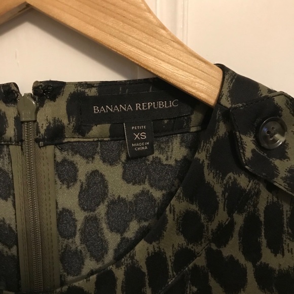 Banana Republic Olive Green Babydoll Dress - Picture 2 of 3